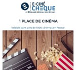Cdiscount: 1 billet de cinéma électronique CinéChèque à 6,75€