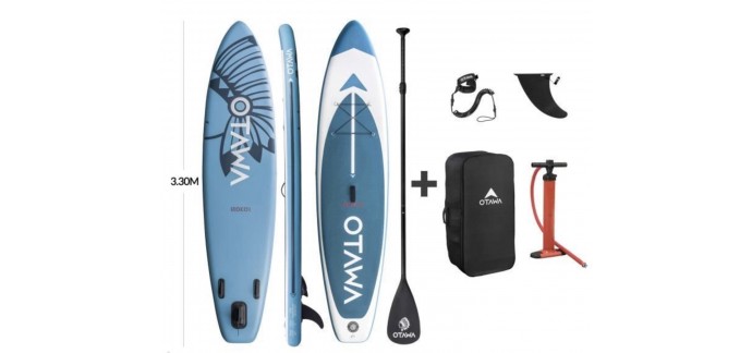 Cdiscount: Stand up paddle gonflable Otawa avec pagaie, sac, pompe et leash inclus pour 249€