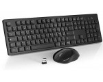 Amazon: Ensemble clavier et souris sans fil 2,4GHz avec récepteur Nano USB pour PC portable à 18,99€