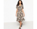 La Redoute: La robe imprimée fleurs boutonnée avec ceinture à 9€