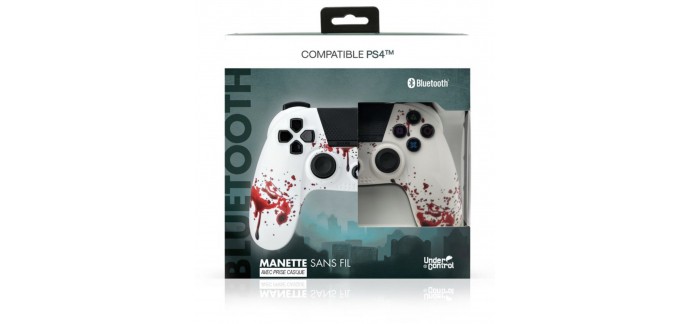 Boulanger: Manette PS4 sans fil Under Control Zombie à 23,06€