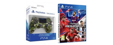 Fnac: Jeu PS4 eFootball PES 2020 + manette PS4 Sony Dual Shock 4 Green Camo pour 64,99€