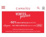 Camaïeu: 40% de réduction dès 2 articles achetés ou -50% dès 5
