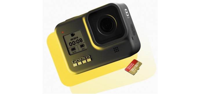 GoPro: Caméra sportive GoPro Hero 8 Black + carte SD 32Go à 329,99€