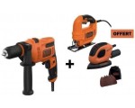 Cdiscount: Kit Black + Decker Perceuse à percussion + Ponceuse + Scie sauteuse à 69,99€