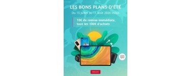 HUAWEI: 10€ offerts dès 100€ d’achat