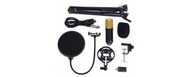 Cdiscount: BM800 Kit de microphone à condensateur microphone + support + cadre de choc à 39,99€