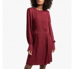 La Redoute: La robe courte en tissu satiné manches longues à 22.50€ 