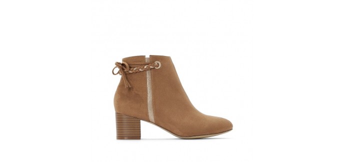 La Redoute: Les boots talon tresse et lacets à nouer à 15€