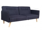 GiFi: Canapé convertible scandinave Slovak Tissu Noir à 186,75€