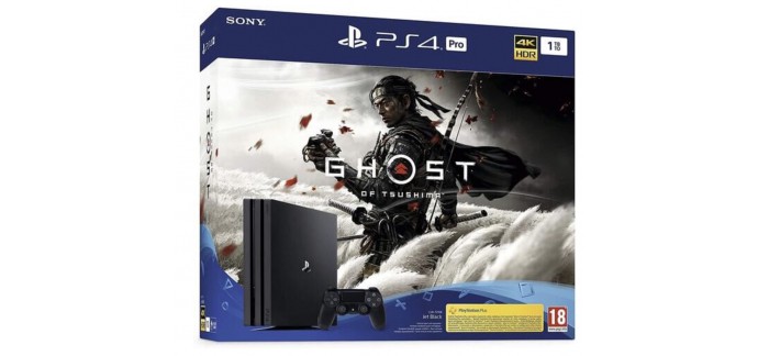 Micromania: Pack PS4 Pro 1To noire + jeu Ghost of Tsushima à 399,99€