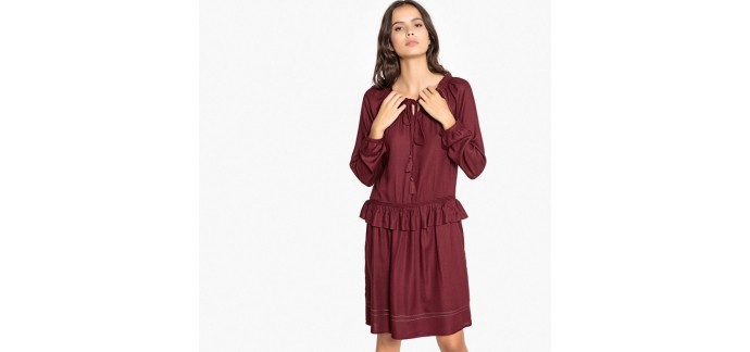 La Redoute: La robe droite fluide, volants à la taille à 8.06€