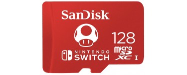 Amazon: Carte microSDXC UHS-I SanDisk 128 Go pour Nintendo Switch à 15,70€