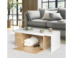 Cdiscount: Table basse en bois et blanc lizzi, 45 € d’economie