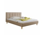 Home24: Lit capitonne Havdrup marron clair à 379,99 € au lieu de 469,99 €