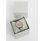 ASOS: Montre avec bracelet en cuir gris et cadran or rose – 81,99€ au lieu de 125,99€