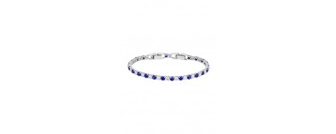 Place des Tendances: Bracelet tennis Swarovski pierres en cristal bleu et incolore à 89,40€