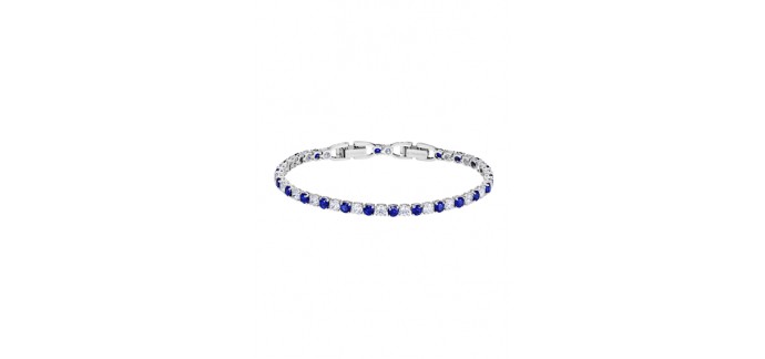 Place des Tendances: Bracelet tennis Swarovski pierres en cristal bleu et incolore à 89,40€