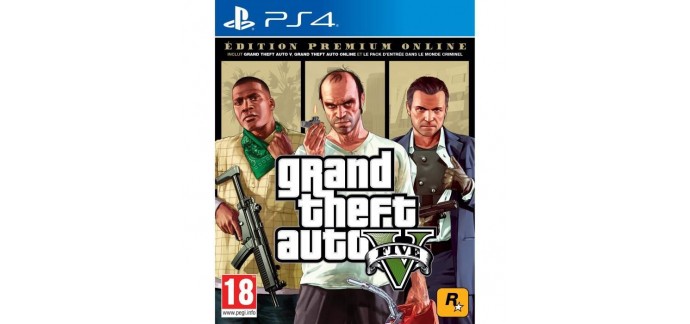 Cdiscount: GTA V : Edition Premium sur PS4 à 12,99€ au lieu de 39,99€