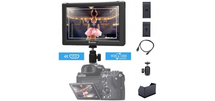 Amazon: Moniteur Écran de Visée 7 Pouces HDMI Eyoyo E7S à 104,09€