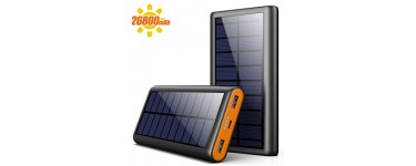 Amazon: Batterie externe portable solaire 26800mAh AOPAWA à 22,05€