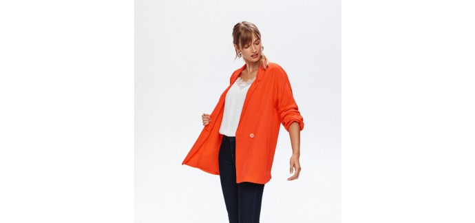 Promod: Blaser soyeux femme orange – 24,97€ au lieu de 49,95€