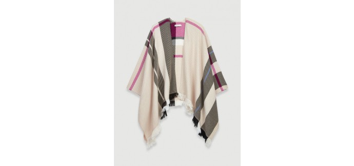 Maje: Poncho à carreaux roses – 75€ au lieu de 150€