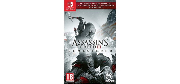 Base.com: Assassin's Creed III Remastered + AC Liberation HD sur Switch à 16,71€ au lieu de 39,99€