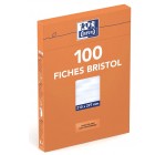 Amazon: 100 fiches bristol Non perforées Oxford A4 (21 x 29,7cm) Blanc à 2,85€