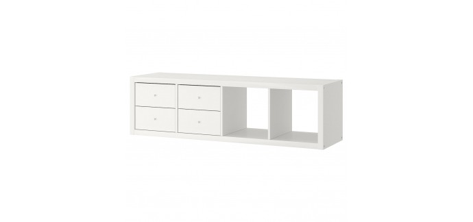 IKEA: Etagère Kallax Ikea avec accessoires, blanc – 80€ au lieu de 94,95€ 