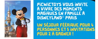 PicWicToys: 1 séjour de 2 jours pour 4 personnes à Disneyland Paris à gagner