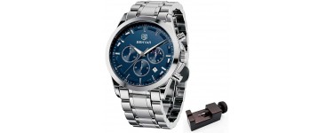 Amazon: Montre chronographe pour Homme en acier inoxydable BENYAR à 32,29€