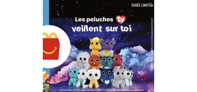 McDonald's: Une peluche TY offerte pour l'achat d'un Menu Happy Meal