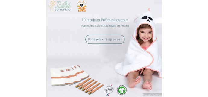 Bébé au Naturel: 10 produits PaPate à gagner