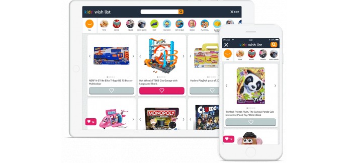 Amazon:  5% de réduction dès 20€ d'achat sur votre premier achat de jouets avec Kids' Wish List