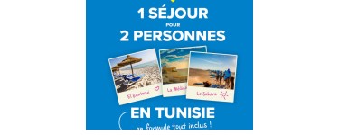 Carrefour Voyages: Un voyage d'une semaine pour 2 personnes en Tunisie (valeur 998 euros) à gagner