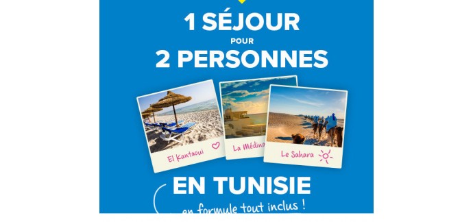 Carrefour Voyages: Un voyage d'une semaine pour 2 personnes en Tunisie (valeur 998 euros) à gagner