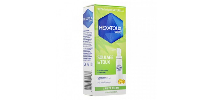 Shopmium: Obtenez le remboursement d’un spray Hexatoux – Soulage la Toux