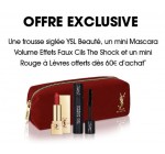 Yves Saint Laurent Beauté: Une trousse siglée YSL Beauté, 1 mini mascara et un mini rouge à lèvres offerts dès 60€ d'achat