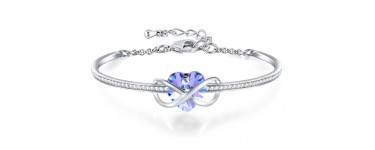 Amazon: Bracelet réglable en argent pour femme avec cristaux Swarovski à 16,99€