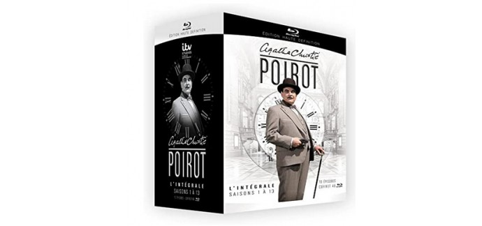 Amazon: L'intégrale des Saisons 1 à 13 Hercule Poirot - Blu-Ray à 99,99€