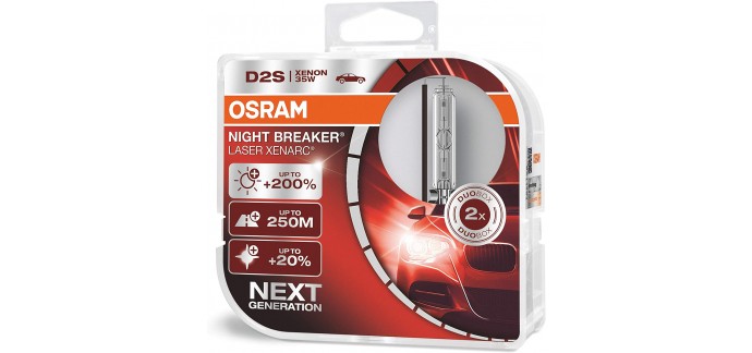 Amazon: Osram 66240XNL-HCB Xenarc Night Breaker à 71,29€
