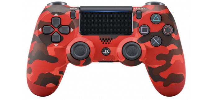 Amazon: Manette sans fil Sony PlayStation 4 officielle DUALSHOCK 4 Red Camo à 34€