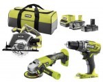 Cdiscount: Pack 3 outils RYOBI (Perceuse, meuleuse, scie circulaire) R18CK3E-252S ONE+ 18V à 249,99€
