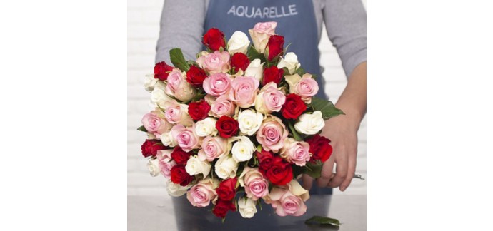 Aquarelle: 50 roses au prix de 30