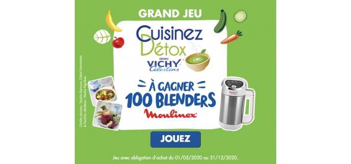Vichy Celestins: 100 blenders Easy Soup de Moulinex à gagner