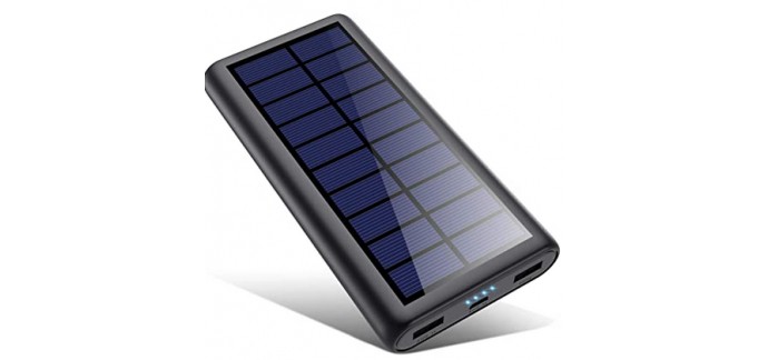 Amazon: Batterie Externe Chargeur Solaire 26800mah HETP à 20,76€