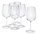 IKEA: Lot de 6 pièces de verres à vin transparent 49 cl – 9,99€ au lieu de 12,99€