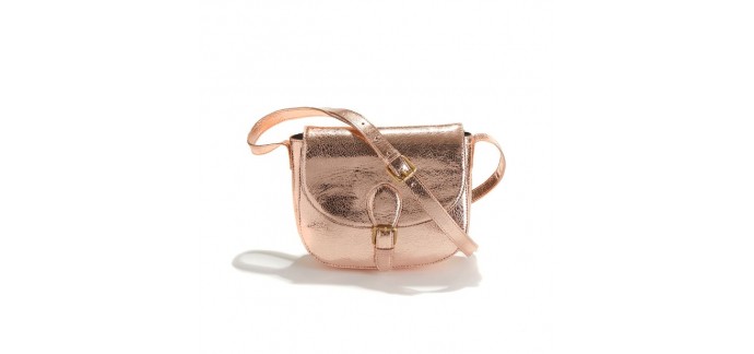 La Redoute: Petit sac besace en cuir effet métallisé – 40,50€ au lieu de 89,99€