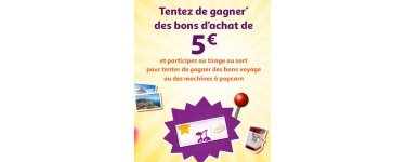 Auchan: 2 bons d'achat Auchan Voyage de 1000€ et 5 machines à pop-corn à gagner